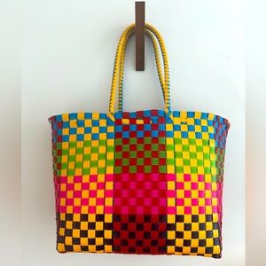 Recycled plastic tote bag